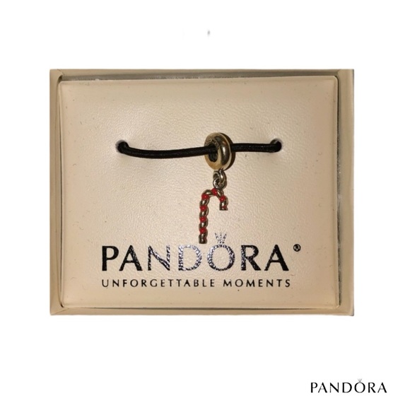NWT - Pandora Candy Cane Dangle Charm - Picture 3 of 3